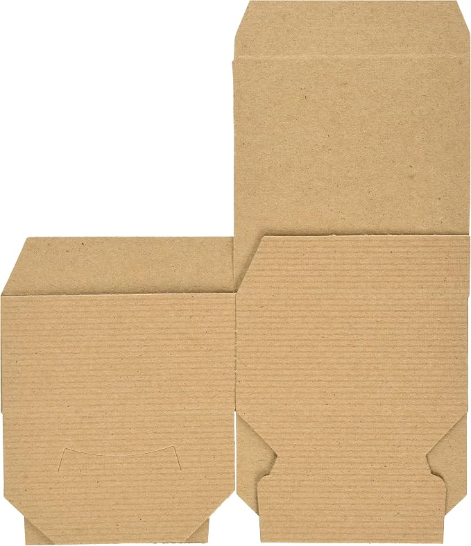 A1 Bakery Supplies Preimer High Kraft Pinstripe Brown Treat Gift Boxes (4 in X 4 in X 2 in 10 Pack)