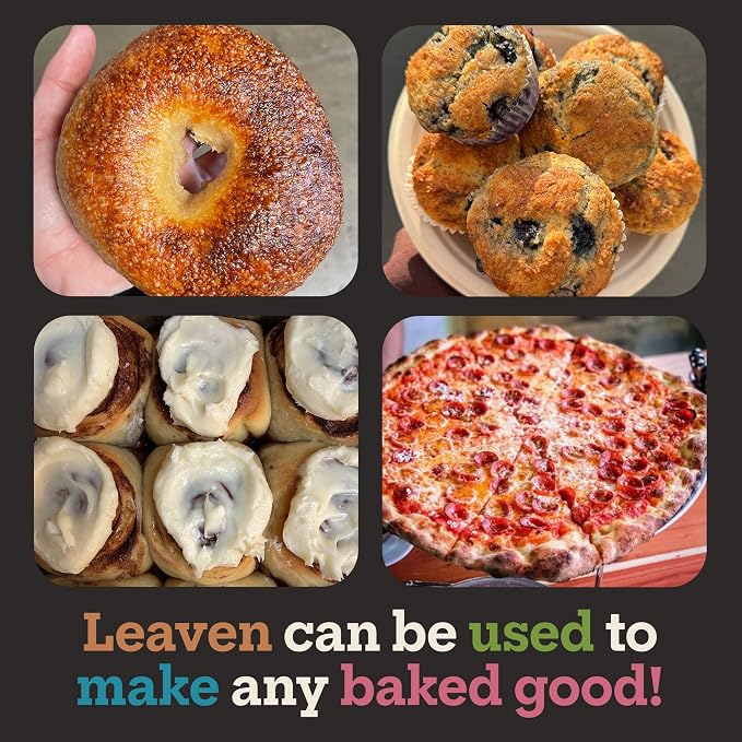 Leaven Foods Instant Wild Yeast (0.25oz Packets) 3-Pack - Bakes Up To 21 Breads - Premium Baker's Yeast for Better Baking - Deep, Rich, Buttery Bread Flavor - All Natural, Gluten Free, & Non GMO