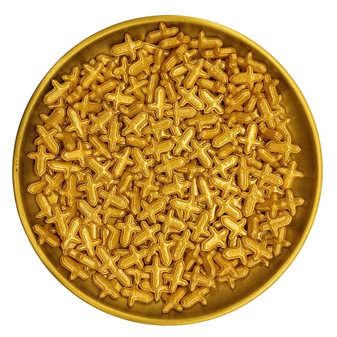 Dynastang Gold Cross Sprinkles Edible Cross Cake Decorating Stars Cake Decorations Cupcake Toppers Cookie Decorating Perfect for Cakes, Cupcakes, Desserts Toppings 3OZ