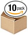 A1 Bakery Supplies Preimer High Kraft Pinstripe Brown Treat Gift Boxes (5 In X 5 In X 3.5 In 10 pk)