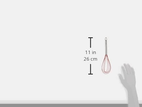 Cuisipro 10-Inch Silicone Flat Whisk, Red