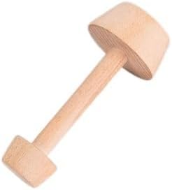 Tart Tamper Pastry Tamper Double Side Wooden Egg Tart Tamper Mold DIY Cake Pastry Pusher for Kitchen Party Baking Tools, Pie, Tart and Quiche Pans（It is 14.8 cm long）