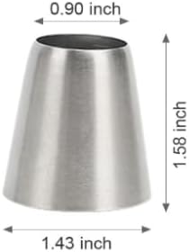 Piping Tips Large Cake Decorating Tools, Stainless Steel Square Round Frosting Tips for Cupcakes Pastry Fondant Cakes, Icing Tools (R22L)