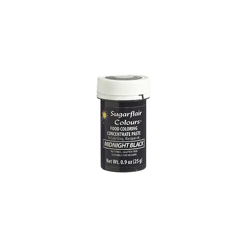 Sugarflair Food Coloring Concentrate Paste, 25 Grams Midnight Black
