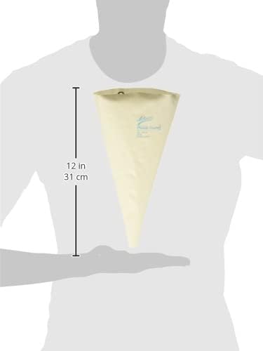 Ateco Plastic Coated Canvas Decorating Bag, 12-Inch, Reusable, Made in USA, White
