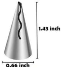 Silver Pleated Skirt Piping Nozzles Set, Stainless Steel Russian Nozzles Tips Piping Set for Pastry Fondant, Cake Decorating Supplies Baking Tools, Decorating Tools, Icing and Piping Tips（#080）