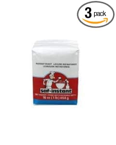 Lesaffre SAF Instant Yeast, Red 1 lb pkgs Pack of 3