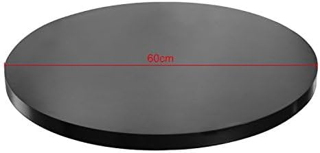 fotoconic Black Electric Motorized Rotating Turntable Display Stand, 24 Inch / 60cm Diameter, 180 Lb Centric Loading for Shop Display