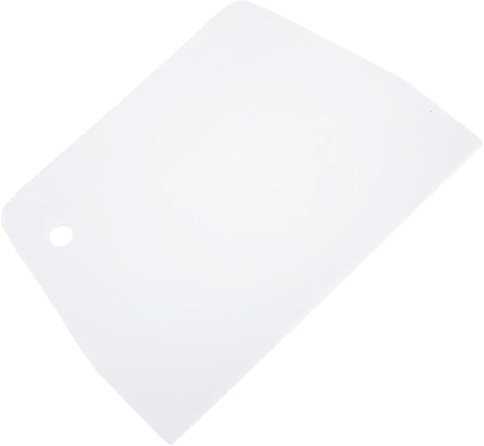 1Pc White Plastic Dough Scraper Cream Smooth Cake Flour Spatula Cutter Baking Pastry Tool Plastic Dough Scraper Tool,Essential for Baking and Cooking Spatulas Kitchen and Dining,Cooking Utensils