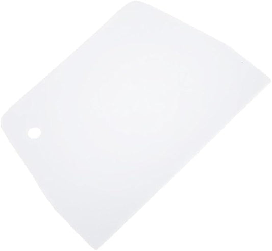 1Pc White Plastic Dough Scraper Cream Smooth Cake Flour Spatula Cutter Baking Pastry Tool Plastic Dough Scraper Tool,Essential for Baking and Cooking Spatulas Kitchen and Dining,Cooking Utensils