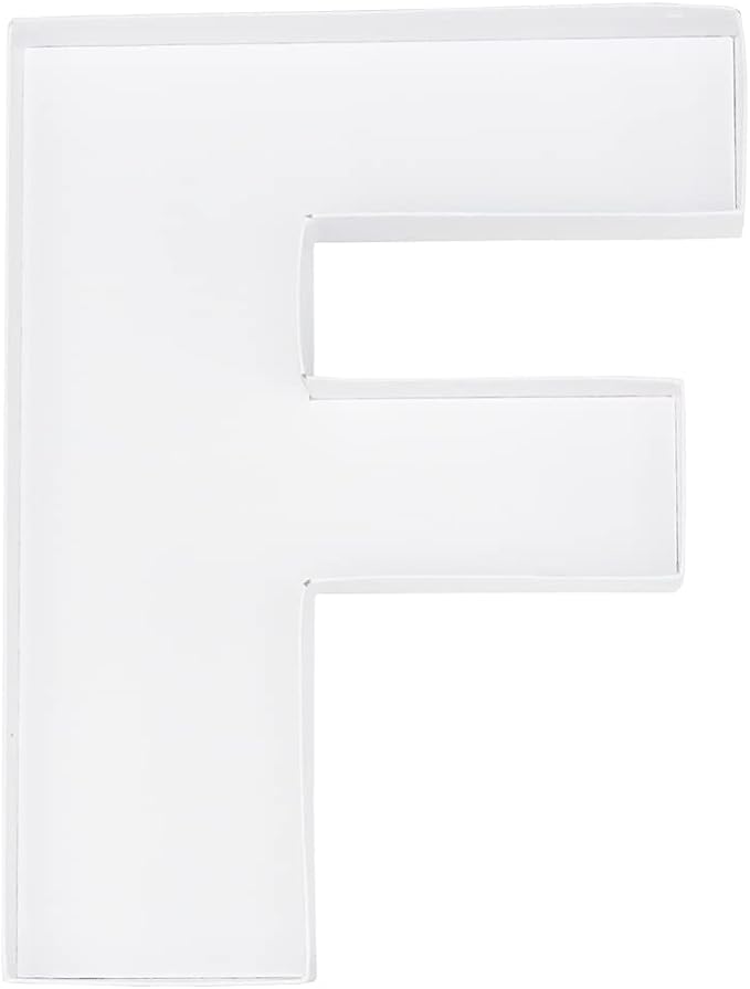 WENPACK 12.5" Cardboard Letter Shaped Mache Decorative Strawberries Fillable Sweets Candy Box with Clear Lid (White, F)
