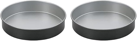 Cuisinart 9-Inch Round Cake Pan, Chef's Classic Nonstick Bakeware, Silver, AMB-9RCK (Pack of 2)