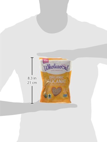 Wholesome Sweeteners 16-Ounce Organic Sucanat Panela Whole Cane Sugar, Fair Trade, Non-GMO Project Verified, Gluten Free & Vegan for Baking, Sprinkling and More, 12 Pack