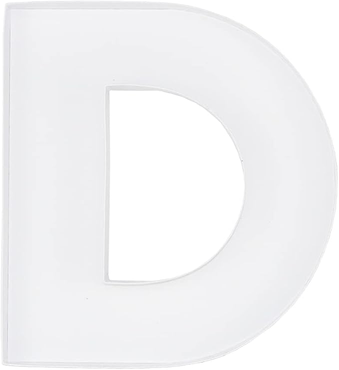 WENPACK 12.5" Cardboard Letter Shaped Mache Decorative Strawberries Fillable Sweets Confectionery Box with Clear Lid (White, D)