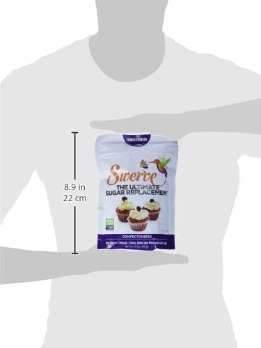 Swerve Sweetener Powder, Confectioners, 12 oz (Pack of 2)