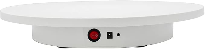 Rotating Display Stand, 16.5''/220lb Photography Turntable Motorized Turntable with Remote speed control for 360 Degree Image, Video, Model, Cake (White)
