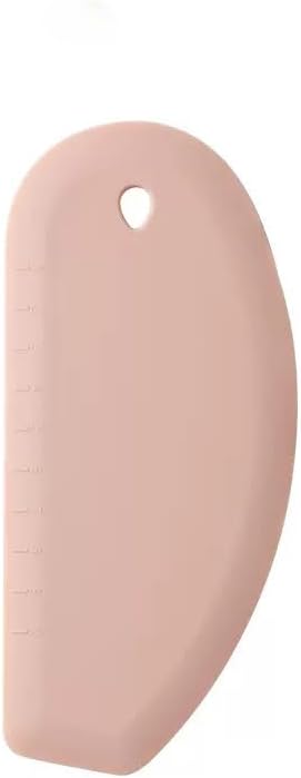 Gourmet Flexible Curved Edge Silicone Dish Scraper, Food Grade Dough Scraper for Baking Sourdough Bread, Cakes, Multi-Purpose Kitchen Scraper, Easy to Clean (Pink 1 pcs)