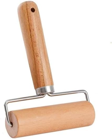 Small Rolling Pin, Wooden Dough Roller, Non-Stick Pizza Roller, Dough Baker Roller Set for Home Kitchen Baking Cooking.