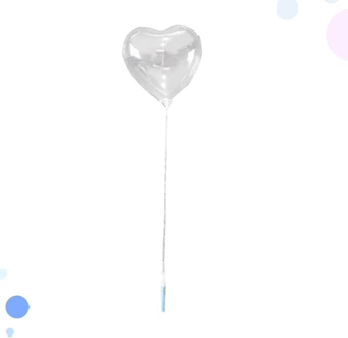 FAVOMOTO Heart Shape Led Balloons 9 Sets Glowing Transparent Light up Balloons for Birthday Wedding Party Stage Decorations