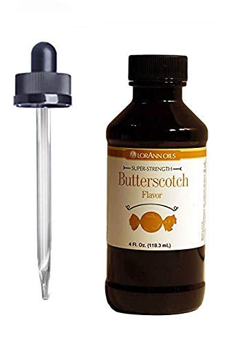 LorAnn Butterscotch SS Flavor, 4 ounce bottle - Includes a threaded Glass Dropper