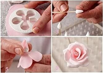 Fondant Cutters Molds Cake Decorating Tool,Icing Smoother,Cake Cookie Plunger Cutters Mold Sugarcraft Gumpaste craft Flower Leaf Butterfly Heart Shape Decorating Mold DIY Embosser Moulds