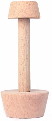 Tart Tamper Pastry Tamper Double Side Wooden Egg Tart Tamper Mold DIY Cake Pusher, Portable Wooden Double-Sided Pie Dough Tool for Kitchen Party Baking Tools, Pie, Tart and Quiche Pans(14.8 cm）