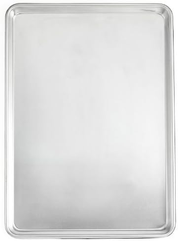 Commercial Grade Half Size Aluminum Baking Sheet Pan with 2 Snap-Tight Plastic Lid Covers, 13" x 18", Set of 2, NSF Approved