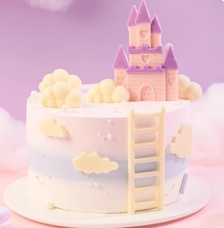 Cloud Cookie Cutters,Cloud Fondant Cutter Fluffy Cloud Plastic Cookie Cutter Cake Mold Sugar Craft Mold Cupcake Topper Decorating Tools(10 Pcs)