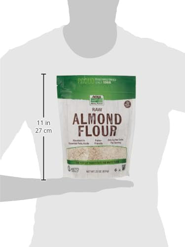 NOW Foods, Almond Flour with Essential Fatty Acids, 5 g Carbs per Serving, 22-Ounce (Packaging May Vary) (Pack of 8)