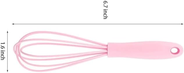 Silicone Whisk,6.7in,Set of 12 | Non Scratch,Balloon Egg Beater,Blending,Whisking,Beating