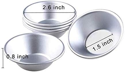 10 Pieces Aluminum Egg Pie Mold Cupcake Tin Mini Pie Pan Anodized Pie Pan Muffin Cake Mold Baking Cup Pudding Baking Tool