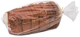 Bread Bags - 6x3x15" Gusset Style Poly Bags - Pack of 300 with 300 Free Bread Ties, keep Food Fresh (300)