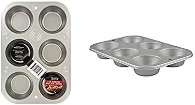 Muffin Cupcake Baking Tin. Stainless Steel Cupcake Tray.Oven Cooking Baking Pan. Dishwasher Safe. Muffin Baking Cupcake Pans 6-Cup