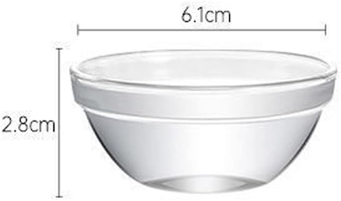 esowemsn 5PCS Glass Mixing Bowl Glass Salad Bowl Nesting Bowl for Space Saving Storage,Cooking,Baking,Prepping,Stackable Bowl Set
