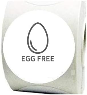 300 Food Allergen Free Adhesive Labels, 22mm Roll, Multiple Options (Egg Free)