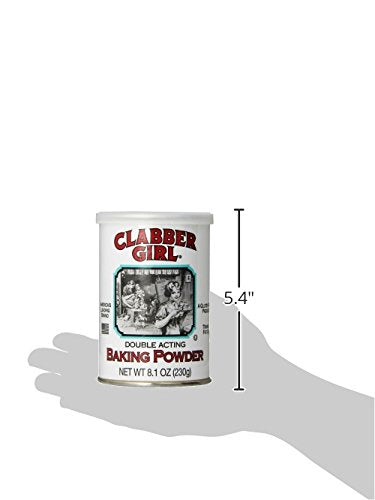 Clabber Girl Double Acting Baking Powder, 8.1 Ounce, (Pack of 2)