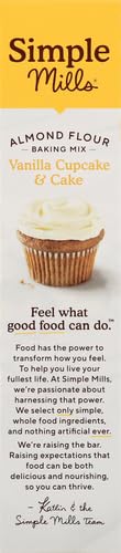 Simple Mills Almond Flour Baking Mix, Vanilla Cupcake & Cake Mix - Gluten Free, Plant Based, Paleo Friendly, 11.5 Ounce (Pack of 2)