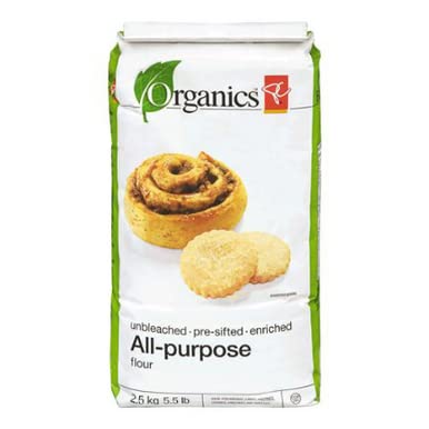 PC Organics Unbleached All-Purpose Flour 2.5kg/5.5 lbs. {Imported from Canada}