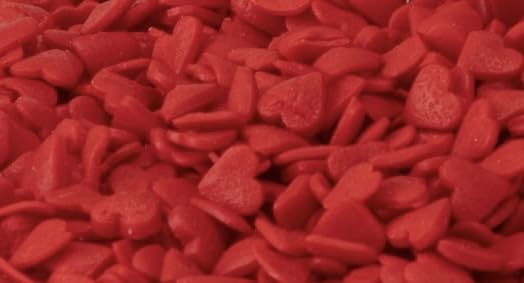 EDIBLE ACCENTS RED HEARTS- Gluten-free, Egg Free, Nuts Free, Kosher, Sprinkle Medley Mix, For Baking, Decorating, Cookies, Cupcakes, Cakes, Topping, Jimmies, Sugar Shapes