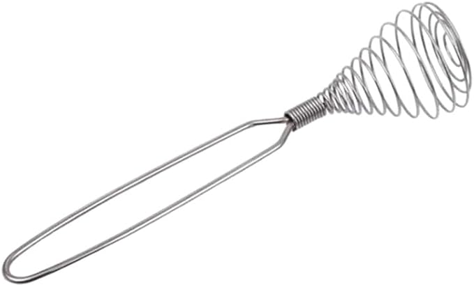 Mini French Spring Whisk, 7.56 Inch Silver Stainless Steel Spring Coil Whisk, Hand Eggbeater Egg Mixer Whisk Blender Stirring Beater
