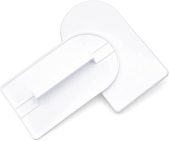 2 Pcs White Plastic Fondant Icing Smoother Polisher Icing Scraper Paddle Tool for Cake Decoration Sculpting and Modeling Tools for Cake Decoration, Scraper Paddle Tool for Cake Decoration