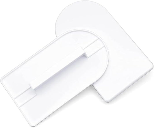 2 Pcs White Plastic Fondant Icing Smoother Polisher Icing Scraper Paddle Tool for Cake Decoration Sculpting and Modeling Tools for Cake Decoration, Scraper Paddle Tool for Cake Decoration