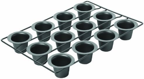 Chicago Metallic 26121 Professional 12-Cup Non-Stick Mini-Popover Pan, 16-Inch-by-10.75-Inch (Pack of 6)
