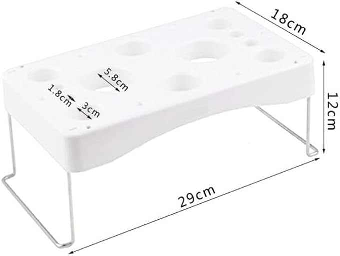 Piping bag shelf Decorating bag rack Cake decorating frosting bag rack Stainless steel feet Cake tools DIY baking 12 cavity cream bag rack (1 Pack)