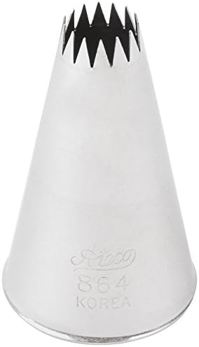 Ateco # 864 - French Star Pastry Tip .38'' Opening Diameter- Stainless Steel