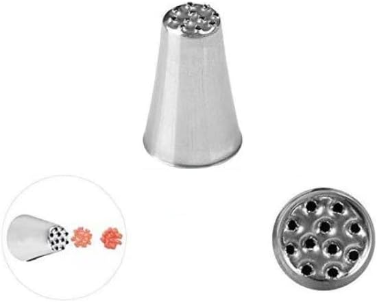 HLLMX 3 PCS Grass Cream Icing Piping Nozzles Tips Set Stainless Steel Pastry Tools Stainless Steel Russian Piping Tips DIY Decor BakingTool for Cake Cookies Decorating,Pastry Fondant