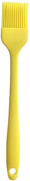Silicone brush, Oil Brush for BBQ Kitchen Cooking Baking and Grilling (1 PCS,yellow)