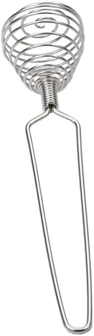 Mini French Spring Whisk, 7.56 Inch Silver Stainless Steel Spring Coil Whisk, Hand Eggbeater Egg Mixer Whisk Blender Stirring Beater