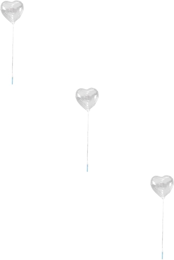 FAVOMOTO Heart Shape Led Balloons 9 Sets Glowing Transparent Light up Balloons for Birthday Wedding Party Stage Decorations