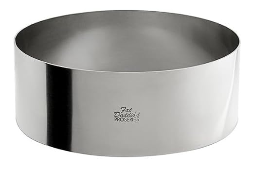 Fat Daddio's Stainless Steel Round Cake & Pastry Ring, 8 x 3 Inch